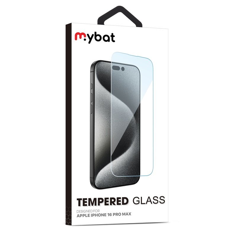 MyBat Tempered Glass Screen Protector (2.5D) for Apple iPhone 16 Pro Max