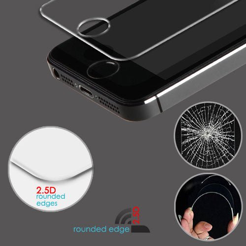 MyBat Tempered Glass Screen Protector (2.5D) for Apple iPhone 5s/5/iPhone SE / 5c - ClearMyBat Pro