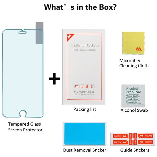 MyBat Tempered Glass Screen Protector (2.5D) for Apple iPhone 6s/6 / 8/7 - ClearMyBat Pro