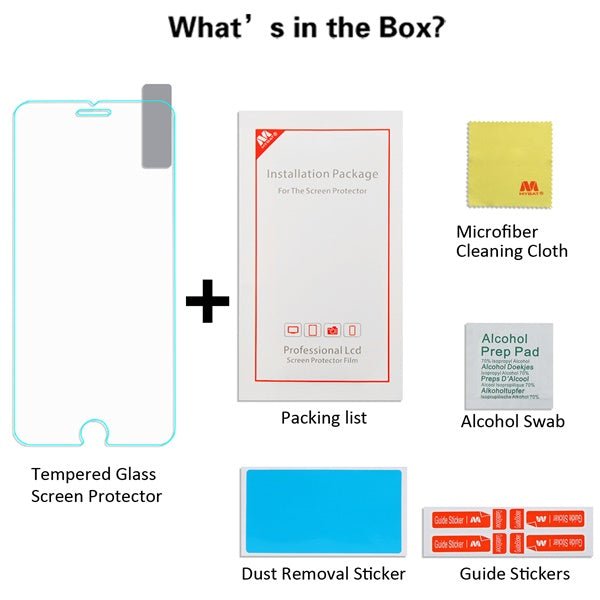 MyBat Tempered Glass Screen Protector (2.5D) for Apple iPhone 8/7/6s/6 - ClearMyBat Pro