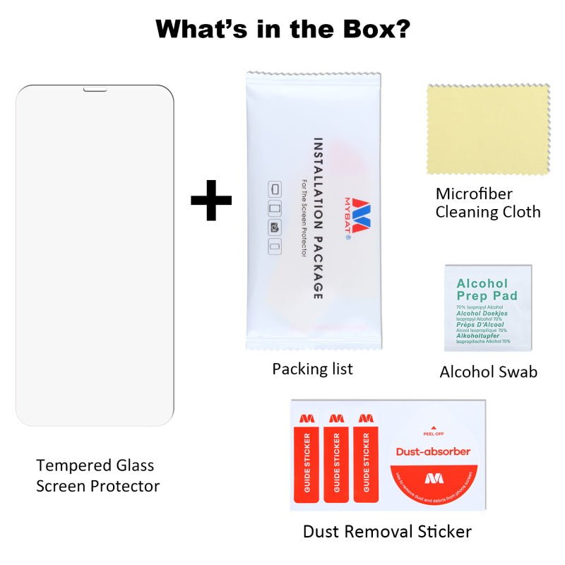 MyBat Tempered Glass Screen Protector (2.5D) for Apple iPhone XS/X / 11 Pro - ClearMyBat Pro