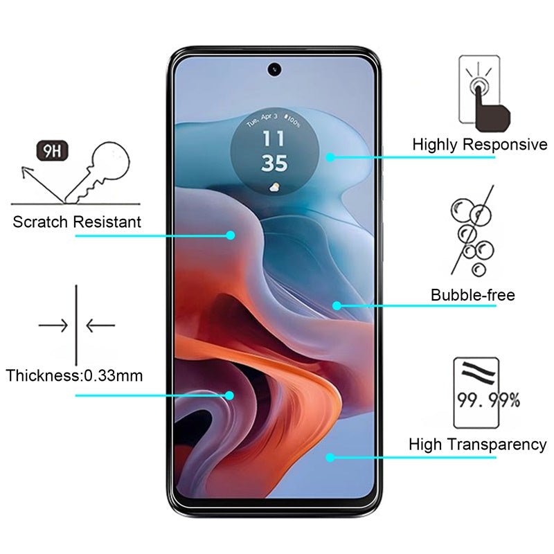 MyBat Tempered Glass Screen Protector (2.5D) for Motorola Moto G 5G (2024) - ClearMoto G 5G 2024