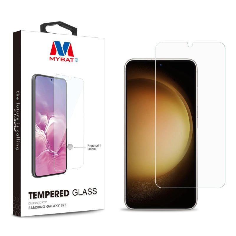 MyBat Tempered Glass Screen Protector (2.5D) for Samsung Galaxy S23 - ClearMyBat Pro