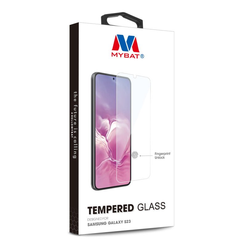 MyBat Tempered Glass Screen Protector (2.5D) for Samsung Galaxy S23 - ClearMyBat Pro