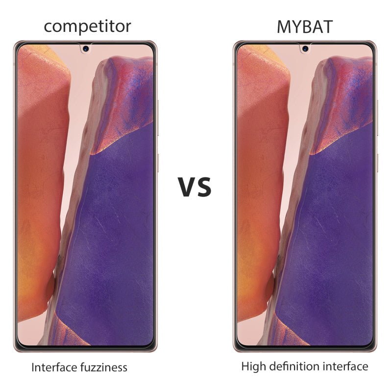 MyBat Tempered Glass Screen Protector (Fingerprint Unlock) (2.5D) for Samsung Galaxy Note 20 - ClearMyBat Pro