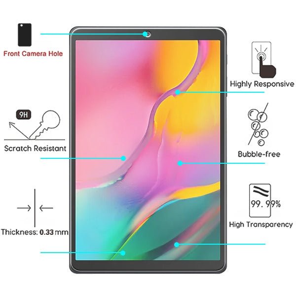 MyBat Tempered Glass Screen Protector for Samsung T510 (Galaxy Tab A 10.1 (2019)) - ClearMyBat Pro