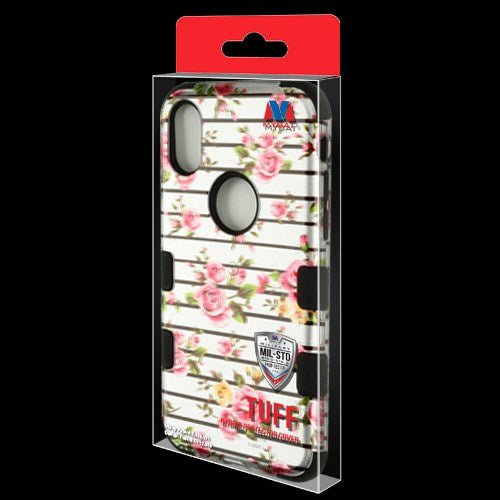 MyBat TUFF Series Case for Apple iPhone XS/X - Pink Fresh Roses (2D Silver)iPhone XS/X