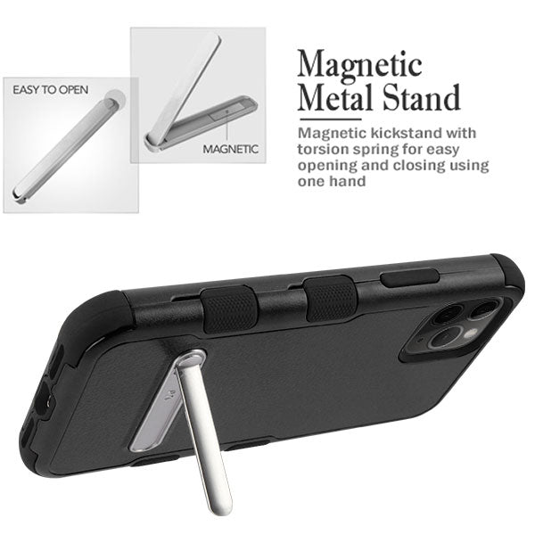 MyBat TUFF Series Case (with Magnetic Metal Stand) for Apple iPhone 11 ProiPhone 11 Pro