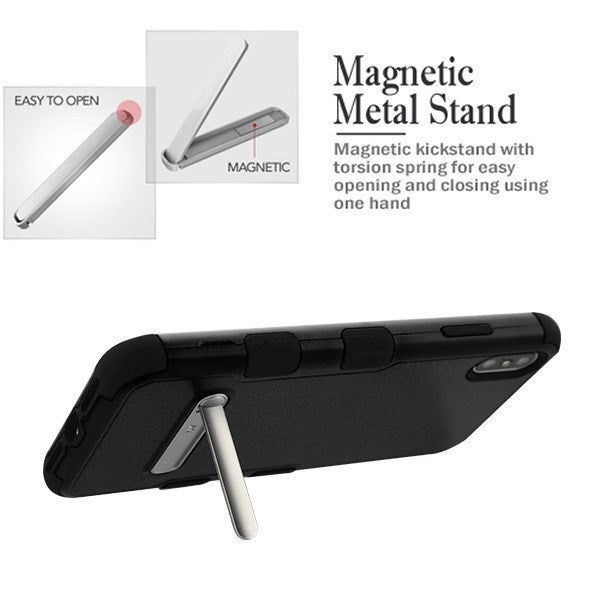 MyBat TUFF Series Case (with Magnetic Metal Stand) for Apple iPhone XS Max