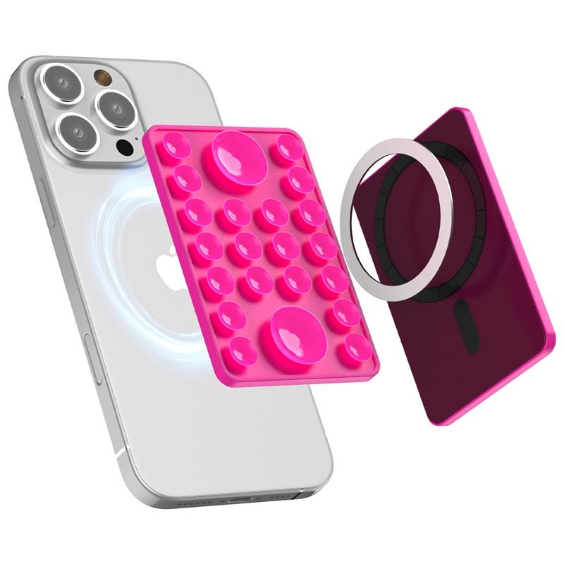 MyBat Ultra Clingy MagSafe Suction Phone Mount – Pink Black