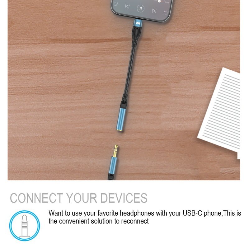MyBat USB - C to 3.5mm Audio Adapter