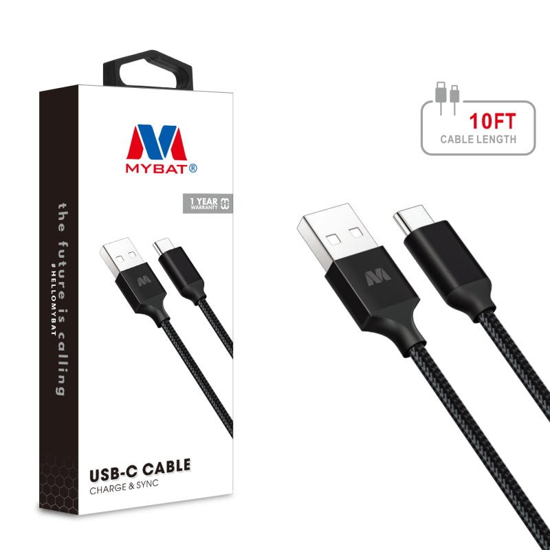 MyBat USB Type - C Data Cable 10 FT - BlackMyBat Pro