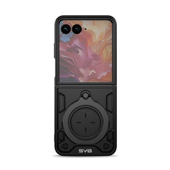 SYB Anti - Drop Hybrid Protector Case (with Ring Stand) for Motorola razr plus (2024) / razr Plus (2025) - BlackMotorola razr plus
