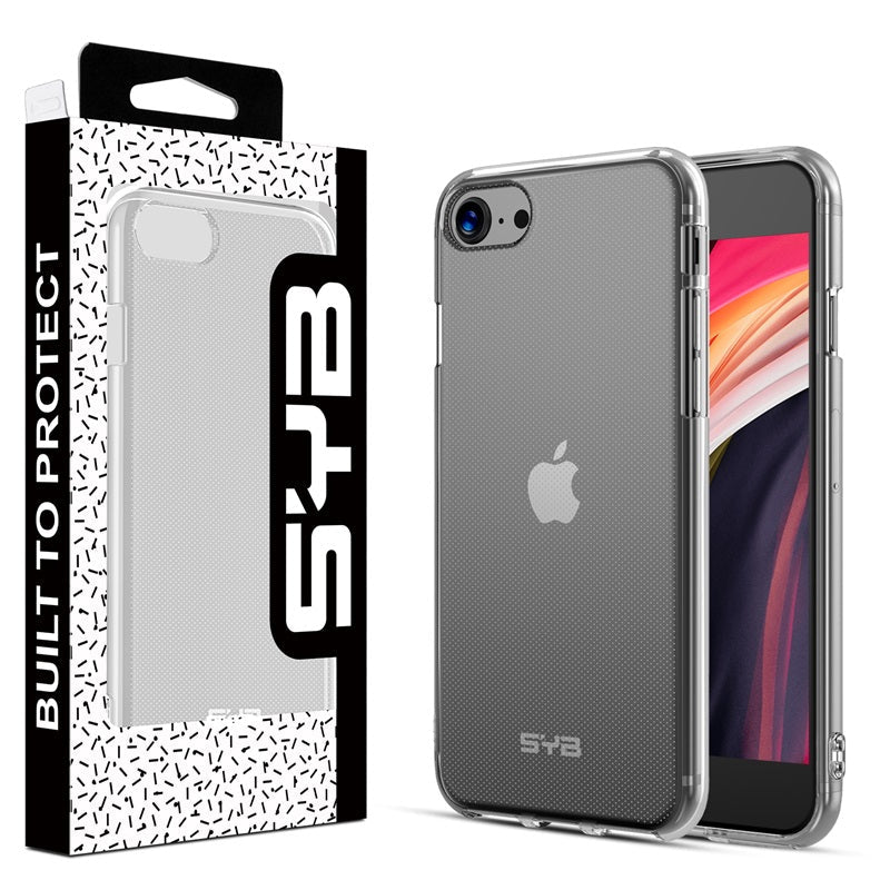 SYB Candy Skin Cover for Apple iPhone SE (2022) / SE (2020) - Glossy Transparent ClearMyBat Pro
