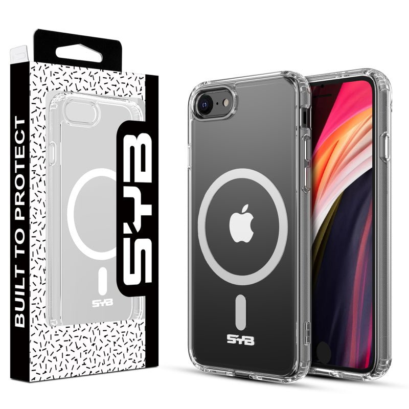 SYB Clear Seriesw/ MagSafe Case for Apple iPhone SE (2022) / SE (2020) - Transparent ClearMyBat Pro