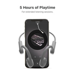 SYB SonicPulse Open - Ear Bone Conduction Headphones - GrayMyBat Pro