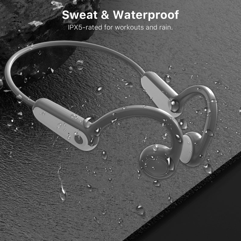 SYB SonicPulse Open - Ear Bone Conduction Headphones - GrayMyBat Pro