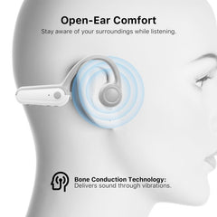 SYB SonicPulse Open - Ear Bone Conduction Headphones - GrayMyBat Pro