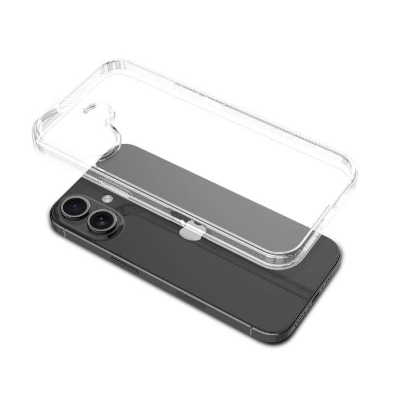 SYB Sturdy Gummy Cover for Apple iPhone 16 - Highly Transparent Clear / Transparent CleariPhone 16