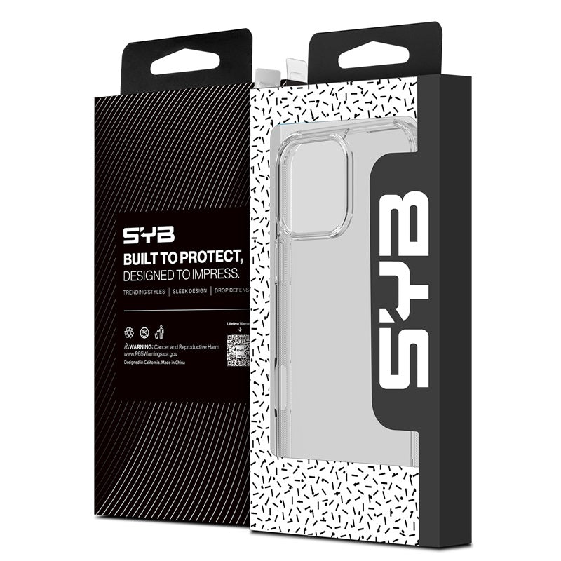 SYB Sturdy Gummy Cover for Apple iPhone 16 Pro Max - Highly Transparent Clear / Transparent Clear