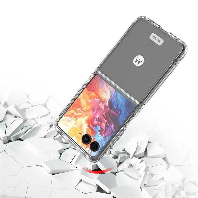 SYB Sturdy Gummy Cover for Motorola razr plus (2024) / razr Plus (2025) - Highly Transparent ClearMotorola razr plus