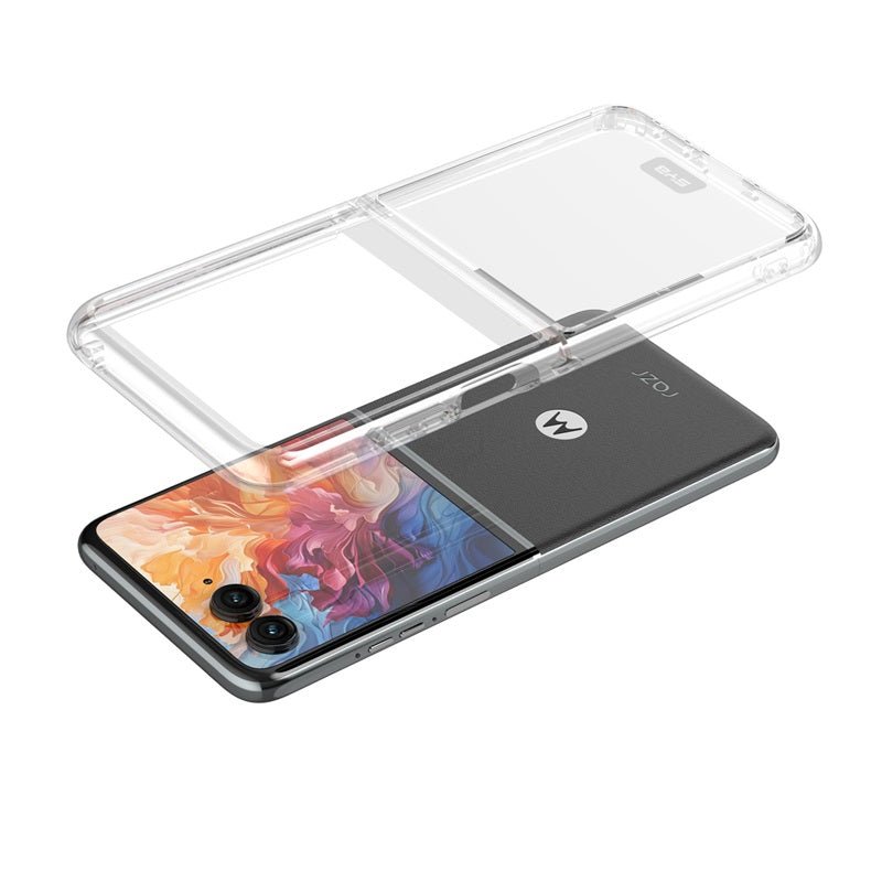 SYB Sturdy Gummy Cover for Motorola razr plus (2024) / razr Plus (2025) - Highly Transparent ClearMotorola razr plus