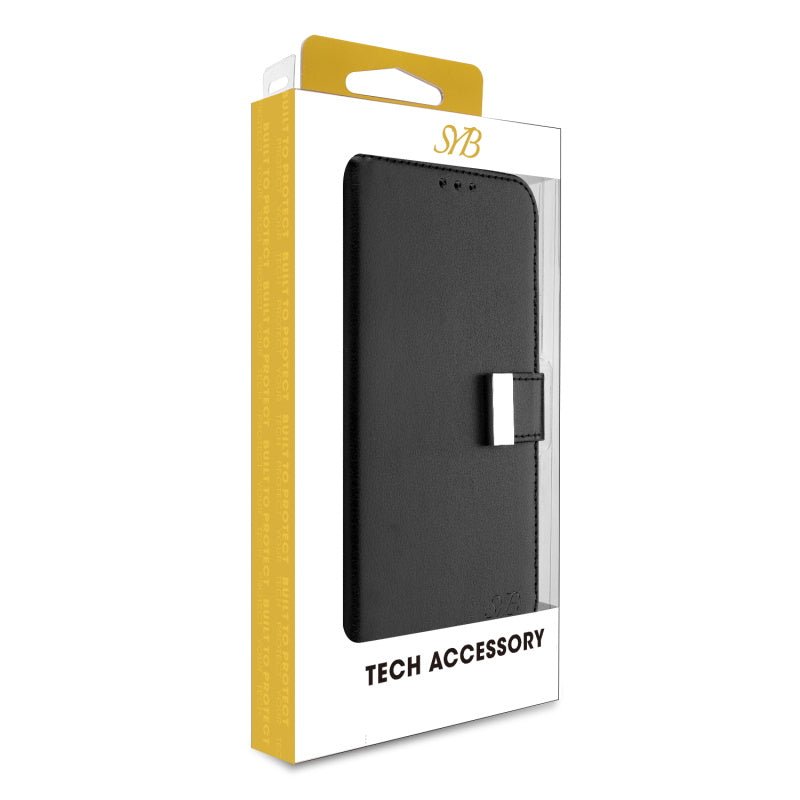 SYB Wallet Folio Case for Motorola Moto G Play 4G (2024) - Black / BlackMoto G Play 4G 2024