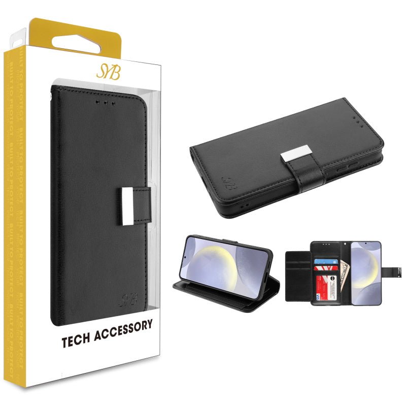 SYB Wallet Folio Case for Samsung Galaxy S24 Plus - Black / BlackGalaxy S24+