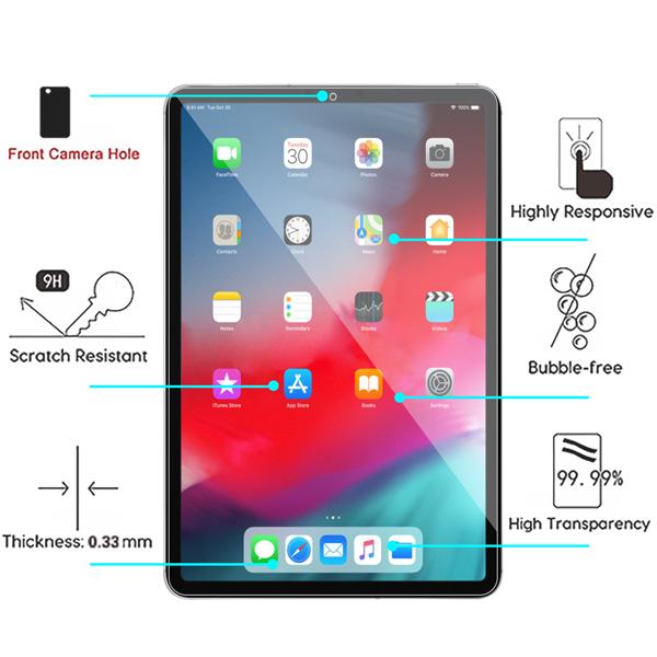 Full Coverage Tempered Glass Tablet Screen ProtectoriPad Air 2020 | iPad Pro 11 (2022 | 2021 | 2020 | 2018)