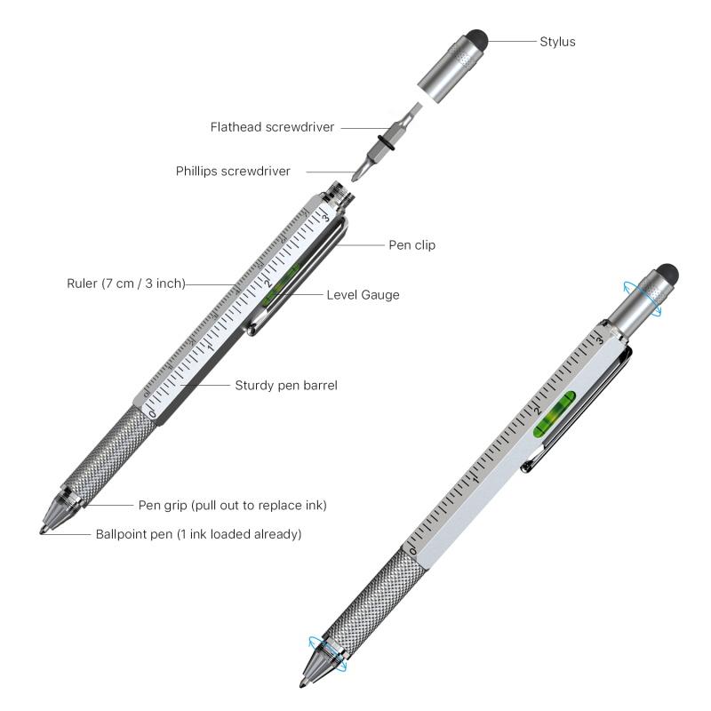 6 in 1 Multi - Functional Stylus PenMyBat