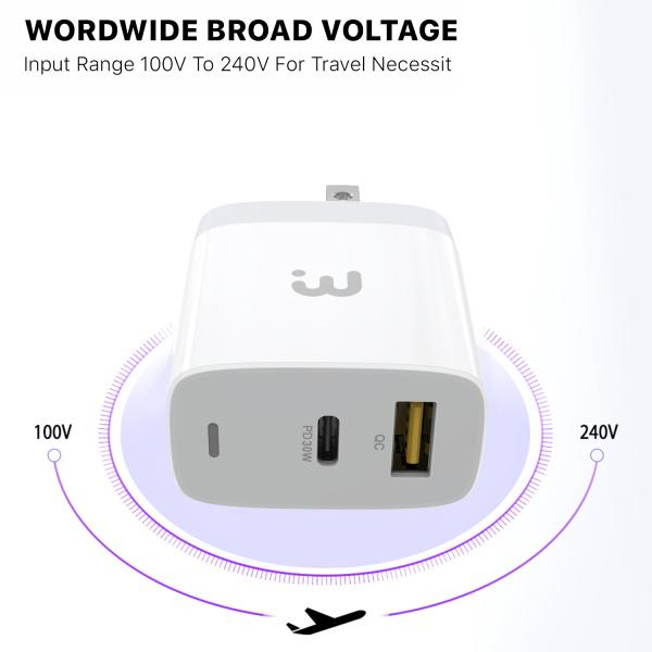 30W Power Delivery Dual Port Wall ChargerMyBat Pro