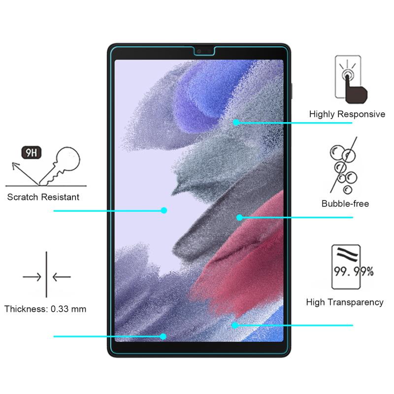 Full Coverage Tempered Glass Tablet Screen ProtectorGalaxy Tab A7 Lite