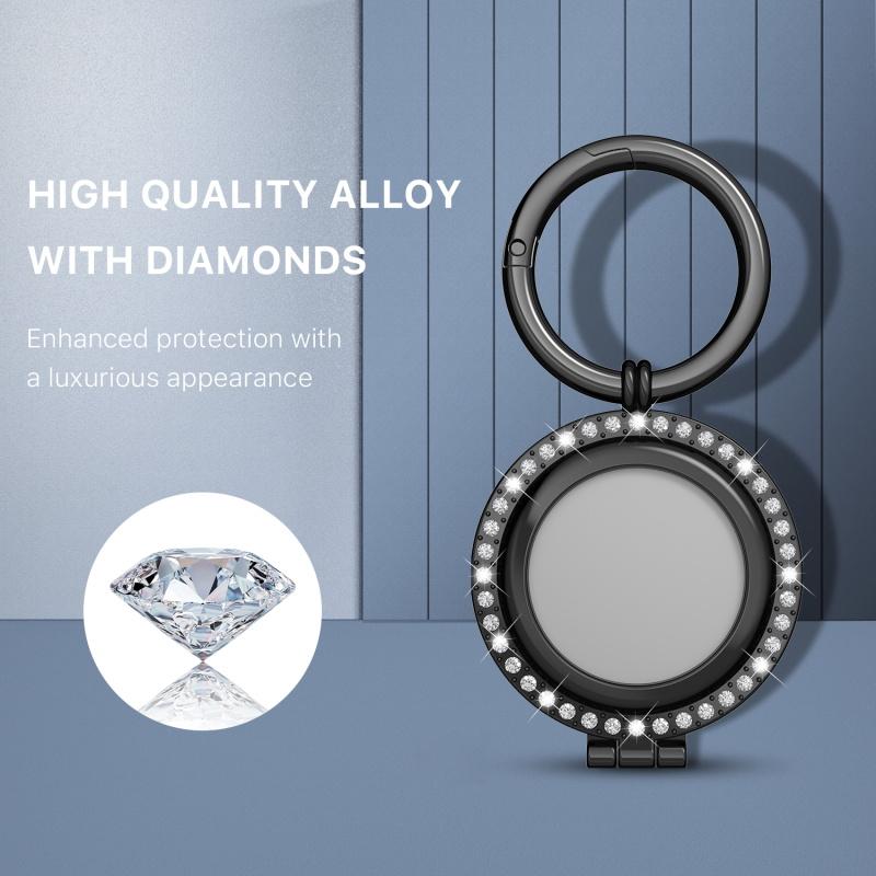 Rhinestone Key Ring CaseApple