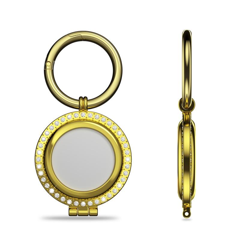 Rhinestone Key Ring CaseApple