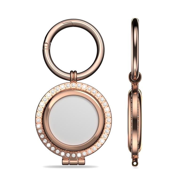 Rhinestone Key Ring CaseApple