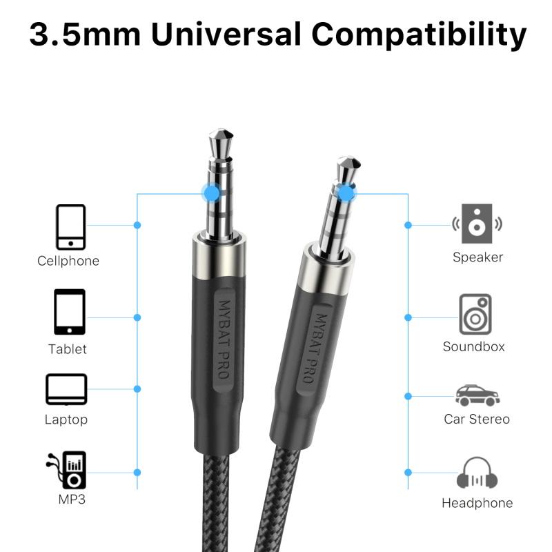 3.5mm Male to 3.5mm Male Audio Cable (4 FT)MyBat Pro