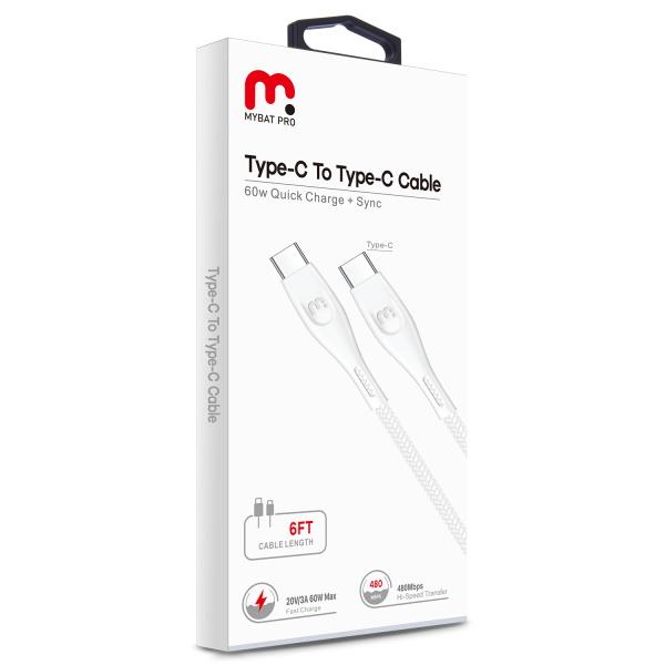 USB - C to USB - C Quick Charging Cable (6 FT)MyBat Pro