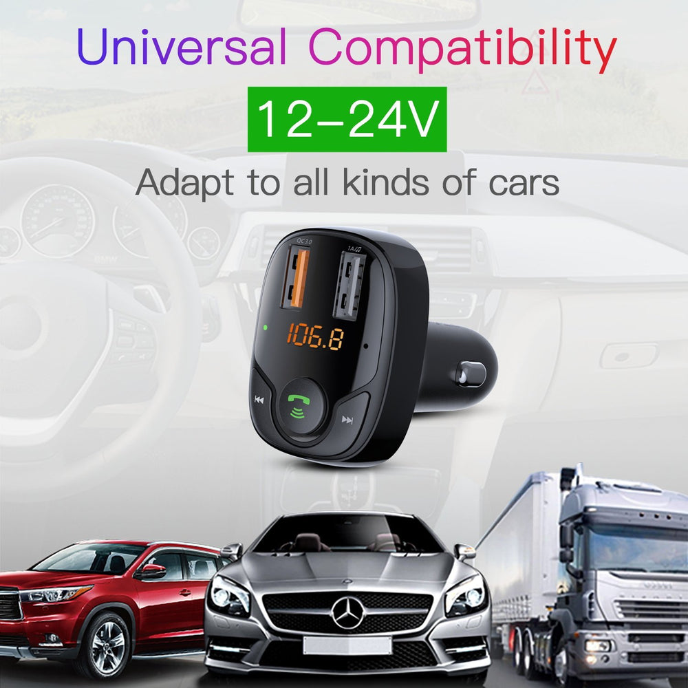 MyBat Pro S - 15 FM Transmitter + Car Charger - BlackMyBat Pro