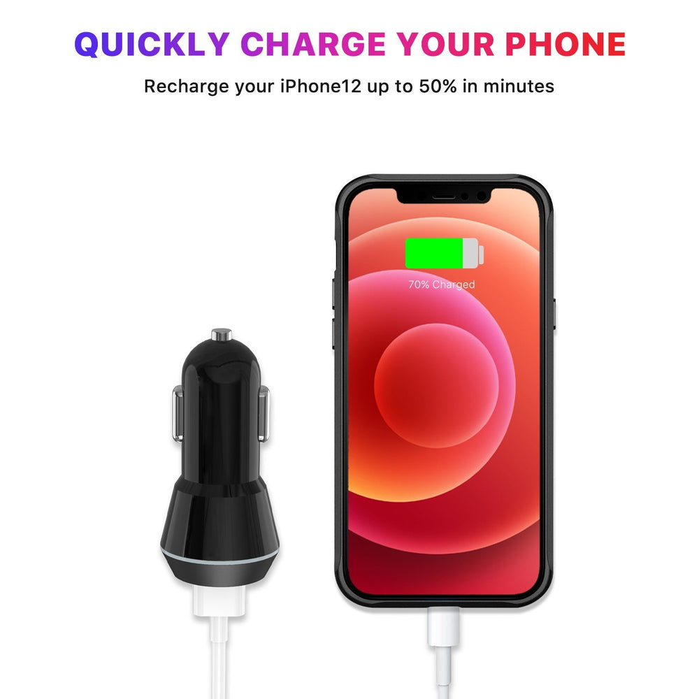 2 - Port Quick Fast Charging Power Delivery Car Charger (20W)MyBat Pro
