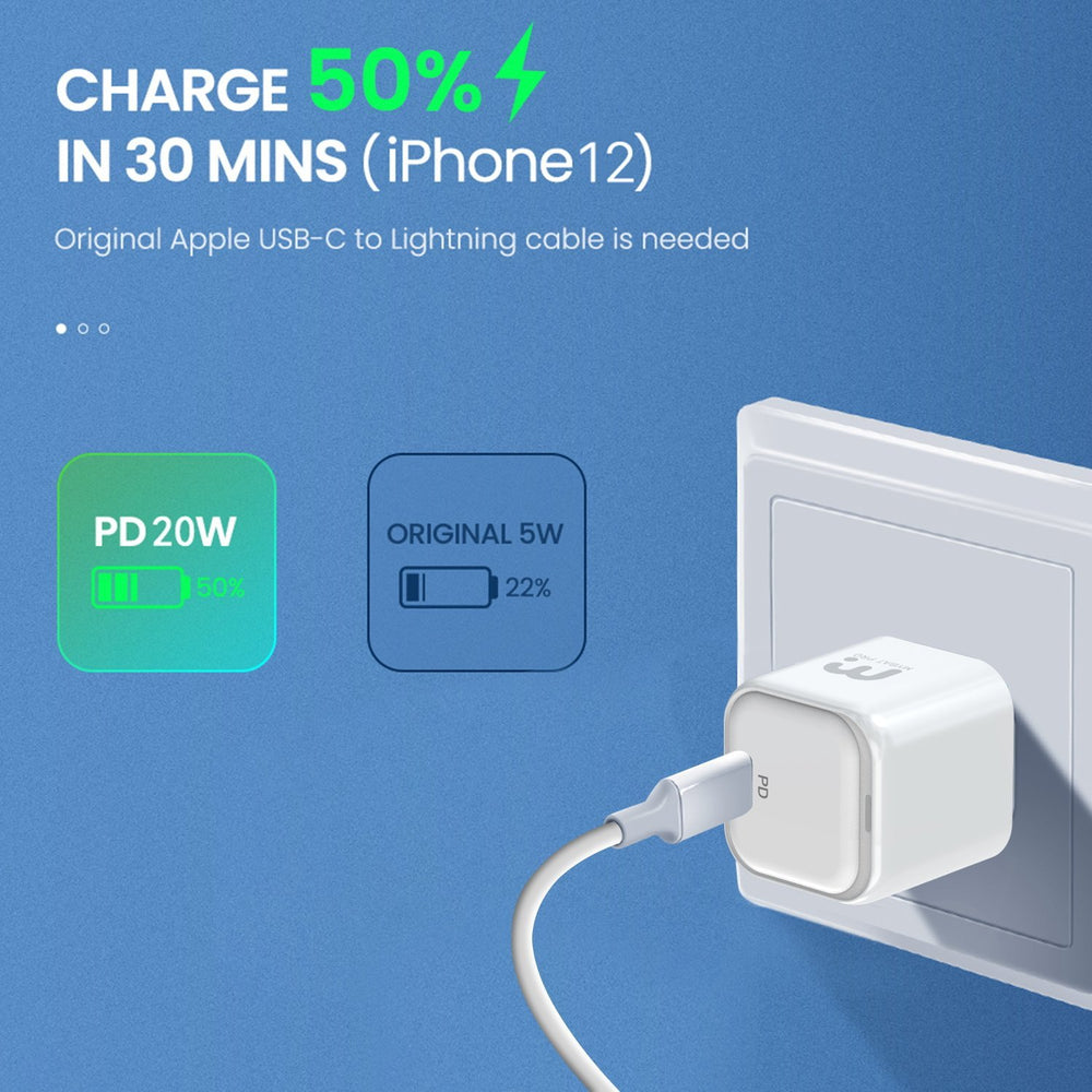 20W Mini USB - C Fast Charging Wall ChargerMyBat Pro