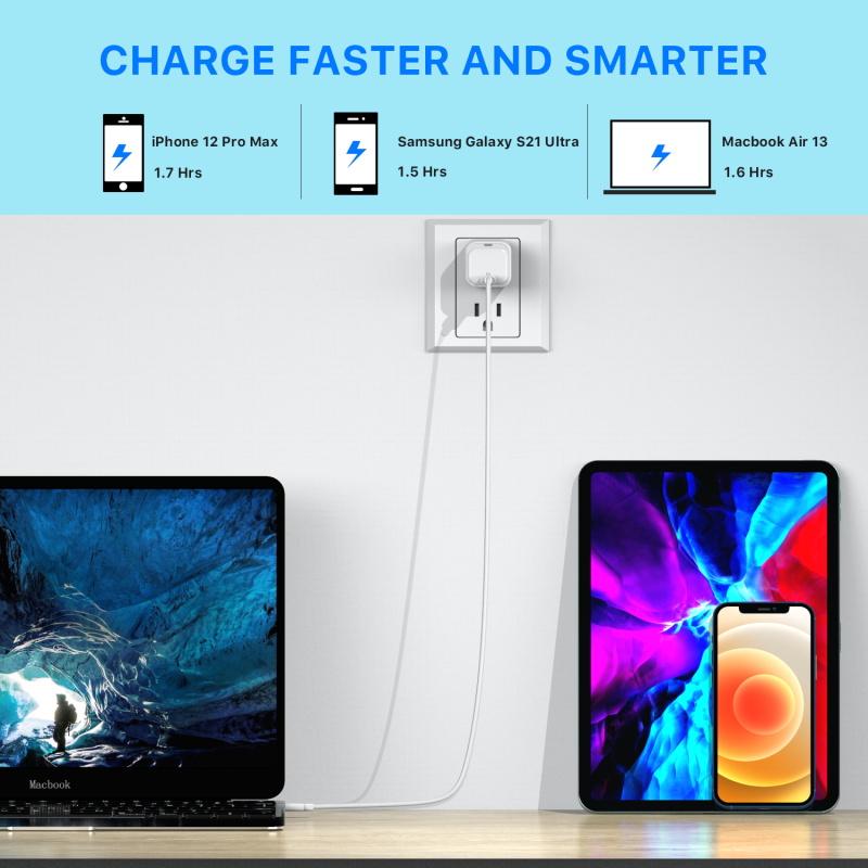 33W Mini USB - C Power Delivery GaN Wall ChargerMyBat Pro