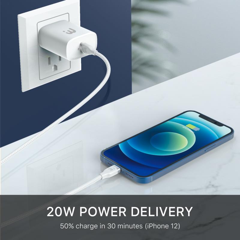2 - In - 1 Fast Charging USB - C Wall Charger with 4FT Lightning CableMyBat Pro