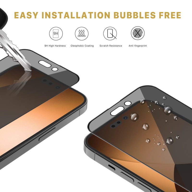 Privacy Full Coverage Tempered Glass Screen ProtectoriPhone 14 Pro