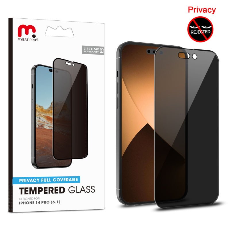 Privacy Full Coverage Tempered Glass Screen ProtectoriPhone 14 Pro