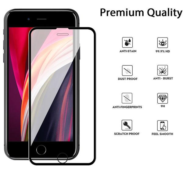 Full Coverage Tempered Glass Screen ProtectoriPhone SE/8/7/6s