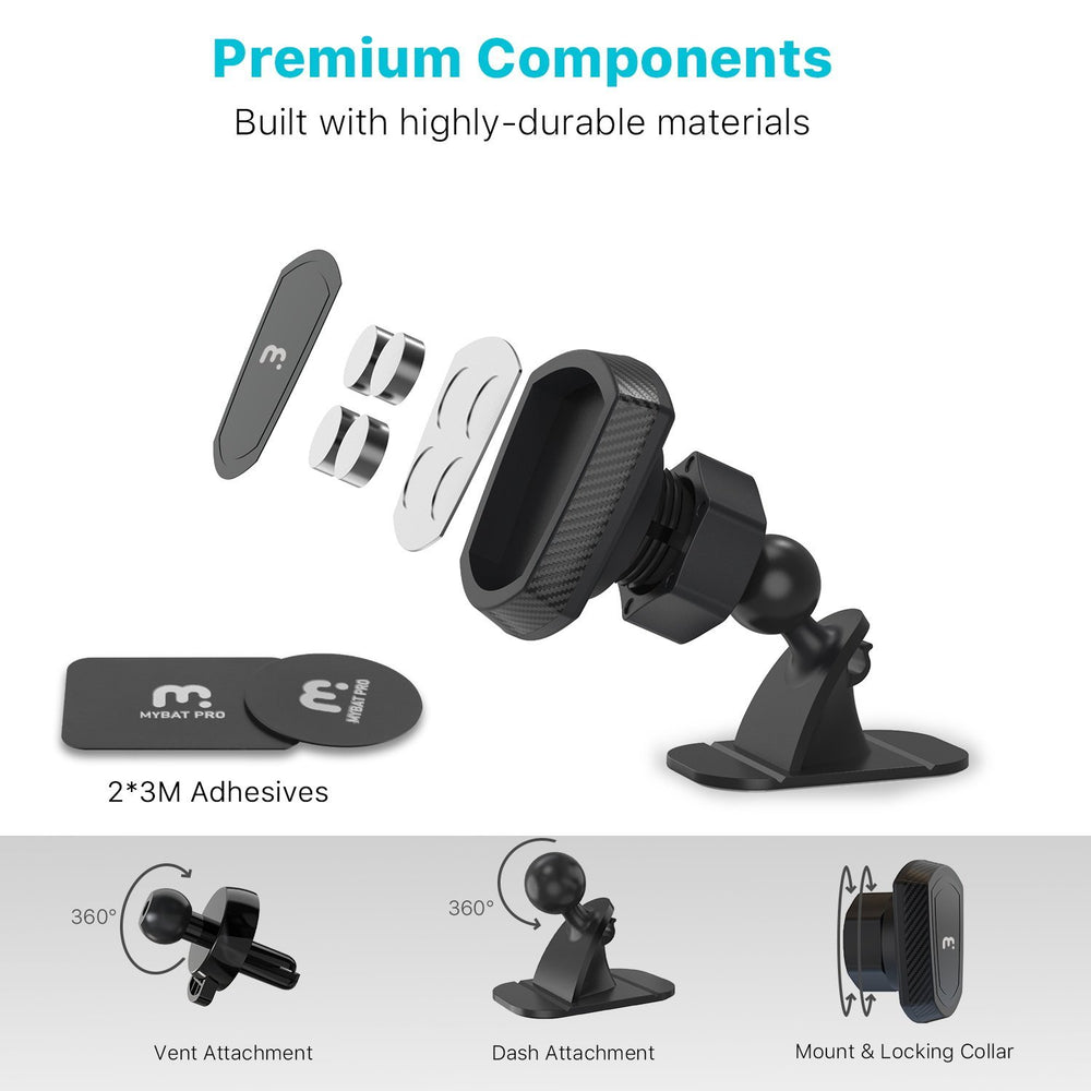 3 - in - 1 Magnetic Phone Car MountMyBat Pro