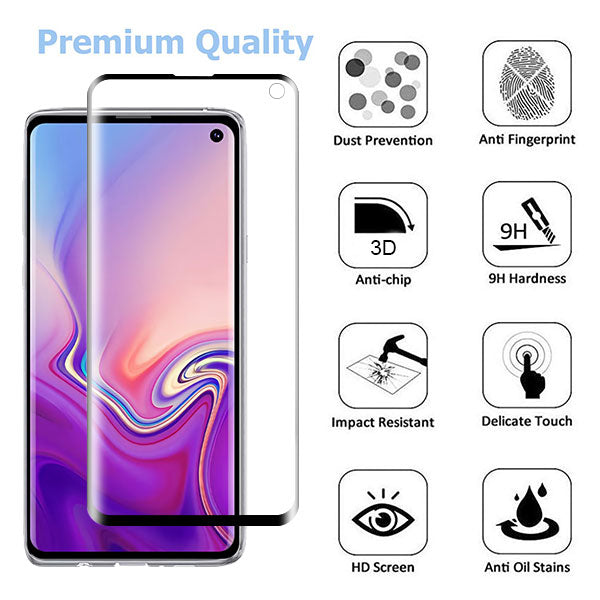 Full Coverage Tempered Glass Screen ProtectorGalaxy S10
