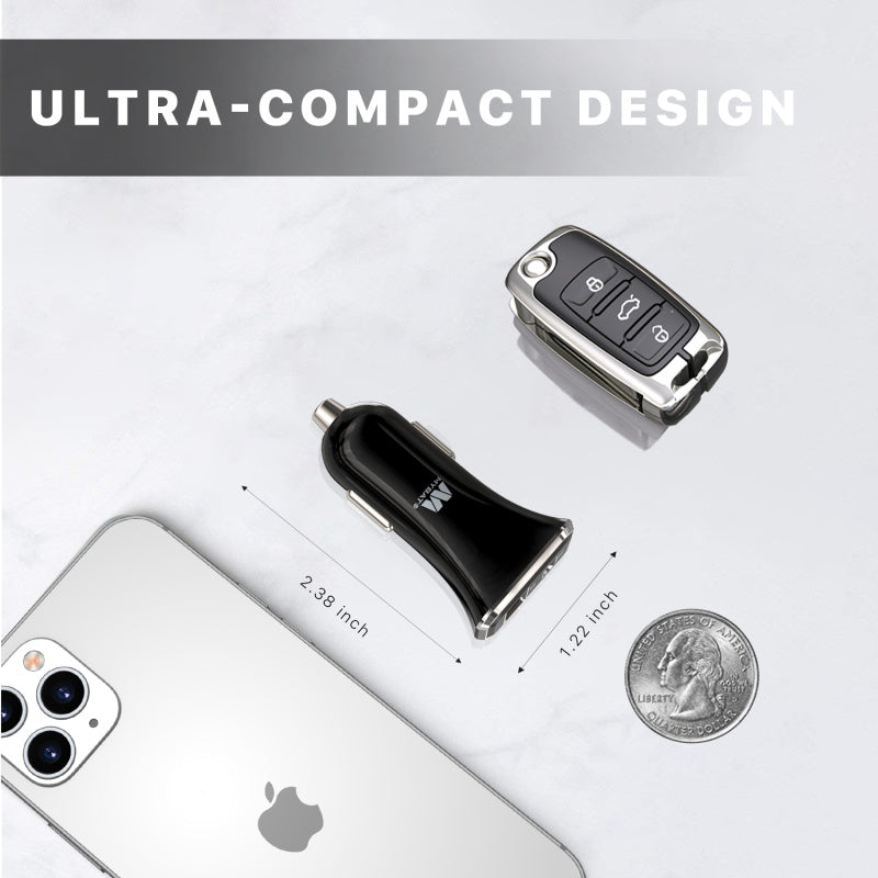 2 - Port Fast Charging Power Delivery Quick Car Charger (36W)MyBat