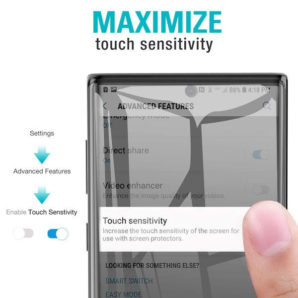 MyBat Full Coverage Tempered Glass Screen Protector for Samsung Galaxy S10MyBat