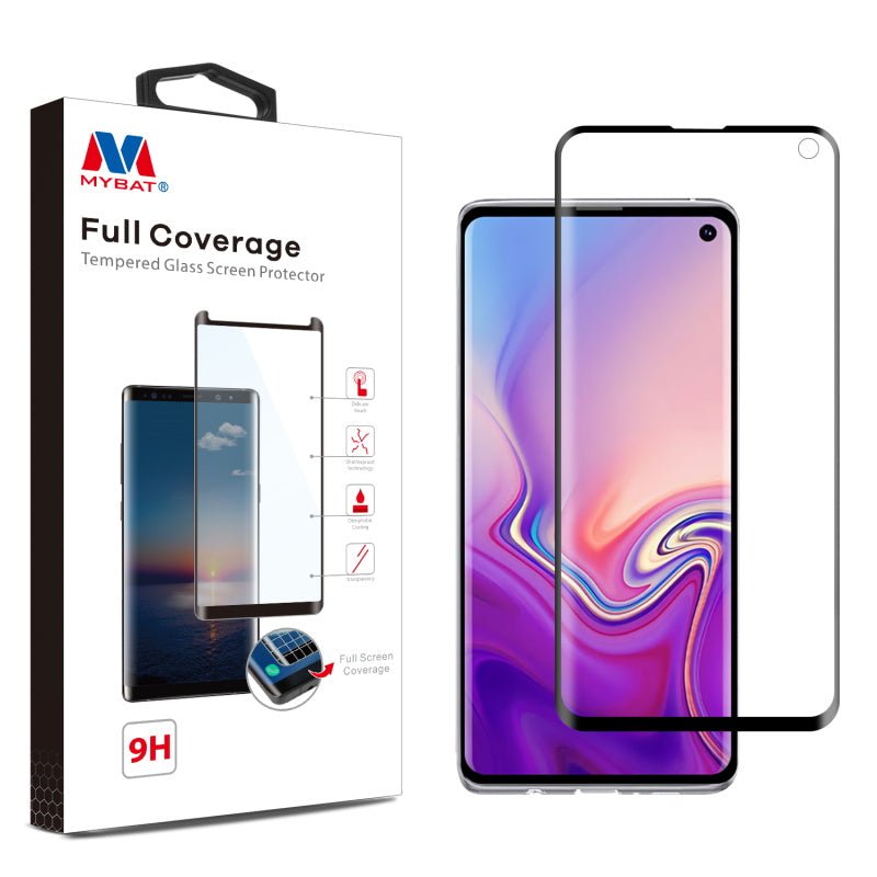 MyBat Full Coverage Tempered Glass Screen Protector for Samsung Galaxy S10MyBat